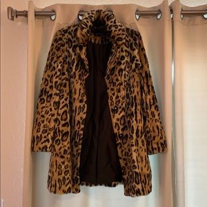 Faux Fur Leopard Print Duster from TopShop.